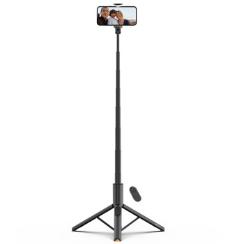 TECH-PROTECT L09S Bluetooth selfie stick със статив, черен