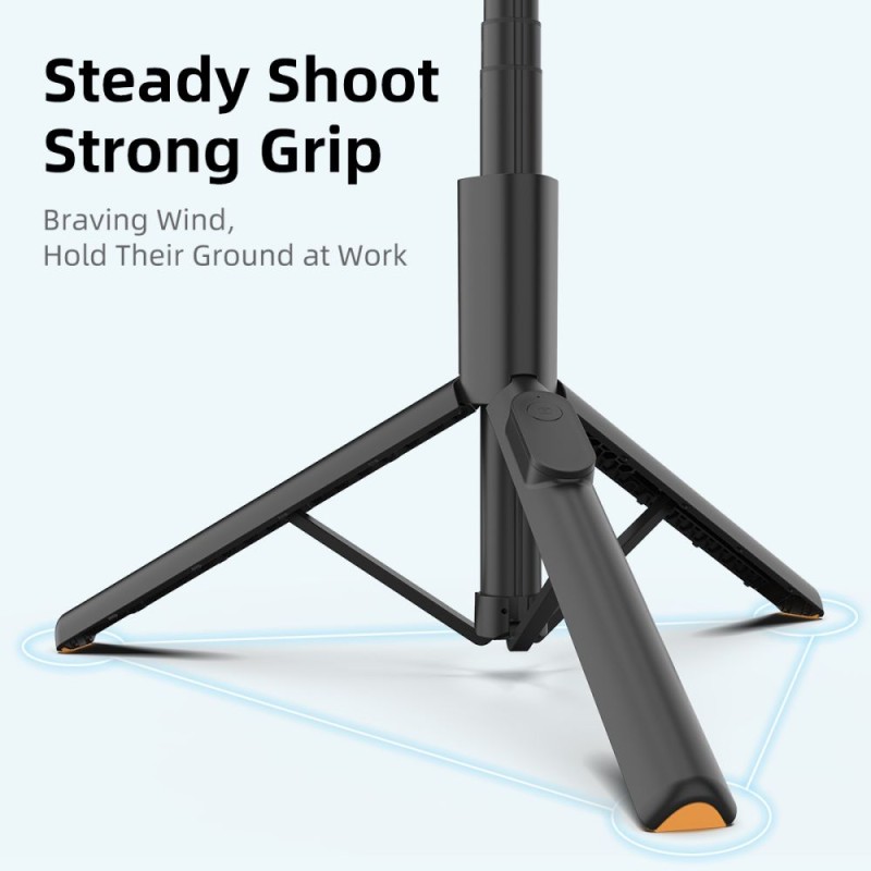 TECH-PROTECT L09S Bluetooth selfie stick със статив, черен - TECH-PROTECT L09S Bluetooth selfie stick със статив, черен - 5906302330867