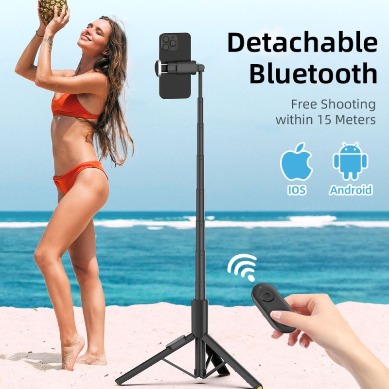 TECH-PROTECT L09S Bluetooth selfie stick със статив, черен - TECH-PROTECT L09S Bluetooth selfie stick със статив, черен - 5906302330867