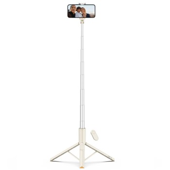 TECH-PROTECT L09S Bluetooth selfie stick със статив (бежов)