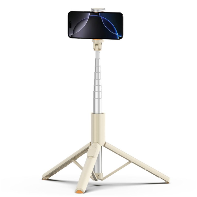 TECH-PROTECT L09S Bluetooth selfie stick със статив (бежов) - TECH-PROTECT L09S Bluetooth selfie stick със статив (бежов) - 5906302330874