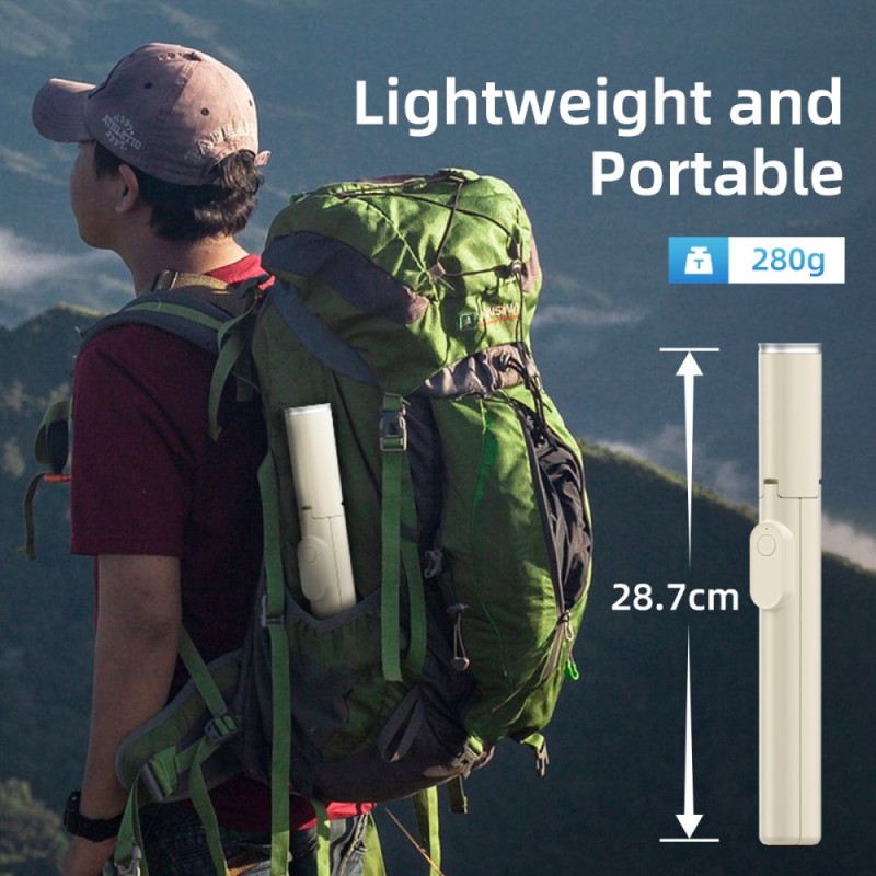 TECH-PROTECT L09S Bluetooth selfie stick със статив (бежов) - TECH-PROTECT L09S Bluetooth selfie stick със статив (бежов) - 5906302330874