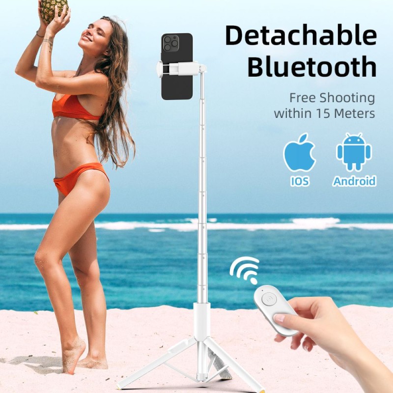 Tech-Protect L09S Bluetooth Selfie Stick с трипод, бял - 5906302330881