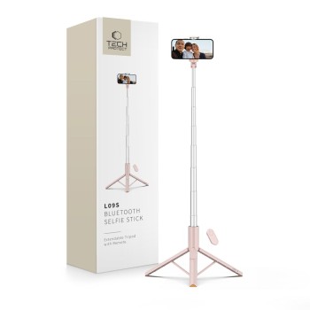 TECH-PROTECT L09S Bluetooth selfie stick със статив Pink