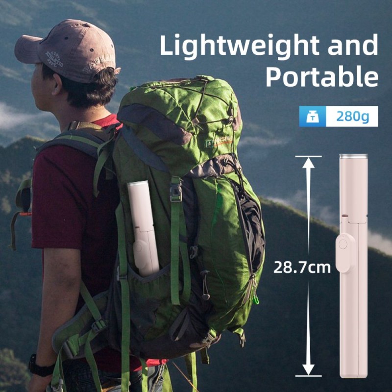 TECH-PROTECT L09S Bluetooth selfie stick със статив Pink - TECH-PROTECT L09S Bluetooth selfie stick със статив Pink - 5906302330898