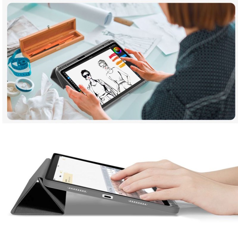 Tech-Protect SC Pen Canvas кейс с място за Apple Pencil за iPad 10.9 (10/2022) и iPad 11 (11/2025), графитено сив - Tech-Protect SC Pen Canvas кейс с място за Apple Pencil за iPad 10.9 (10/2022) и iPad 11 (11/2025), графитено сив - 5906302330928