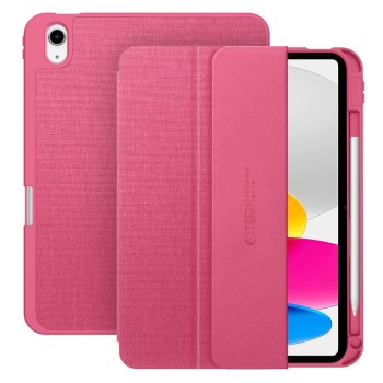 Tech-Protect SC Pen Canvas калъф с място за Apple Pencil за iPad 10.9” (10/2022) и iPad 11” (11/2025) Magenta Bloom