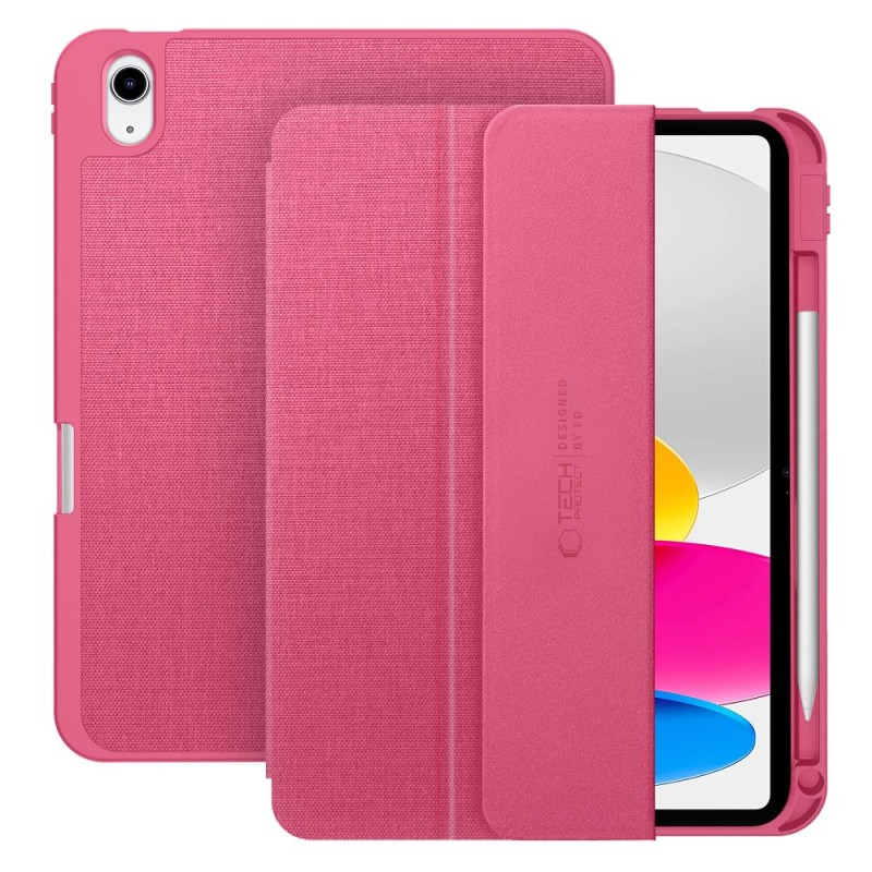 Tech-Protect SC Pen Canvas калъф с място за Apple Pencil за iPad 10.9” (10/2022) и iPad 11” (11/2025) Magenta Bloom - Tech-Protect SC Pen Canvas калъф с място за Apple Pencil за iPad 10.9” (10/2022) и iPad 11” (11/2025) Magenta Bloom - 5906302330935