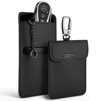 Tech-Protect KLR400 Faraday pouch калъф за ключове и карти без ключ (Keyless) RFID блокер, черен/черен
