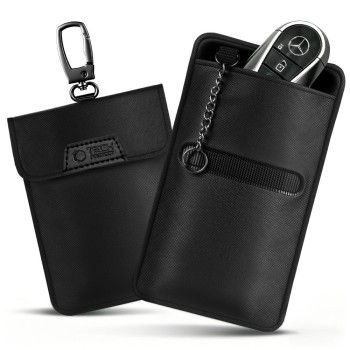 Tech-Protect KLR400 Faraday pouch калъф за ключове и карти без ключ (Keyless) RFID блокер, черен/черен Tech-Protect KLR400 Faraday pouch калъф за ключове и карти без ключ (Keyless) RFID блокер, черен/черен
