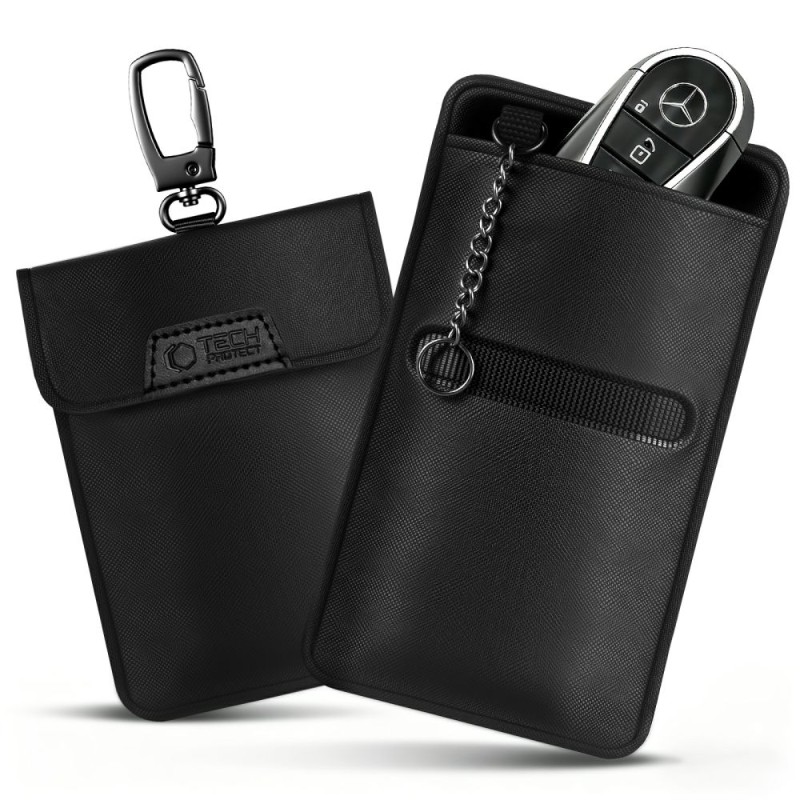 Tech-Protect KLR400 Faraday pouch калъф за ключове и карти без ключ (Keyless) RFID блокер, черен/черен - 5906302330973