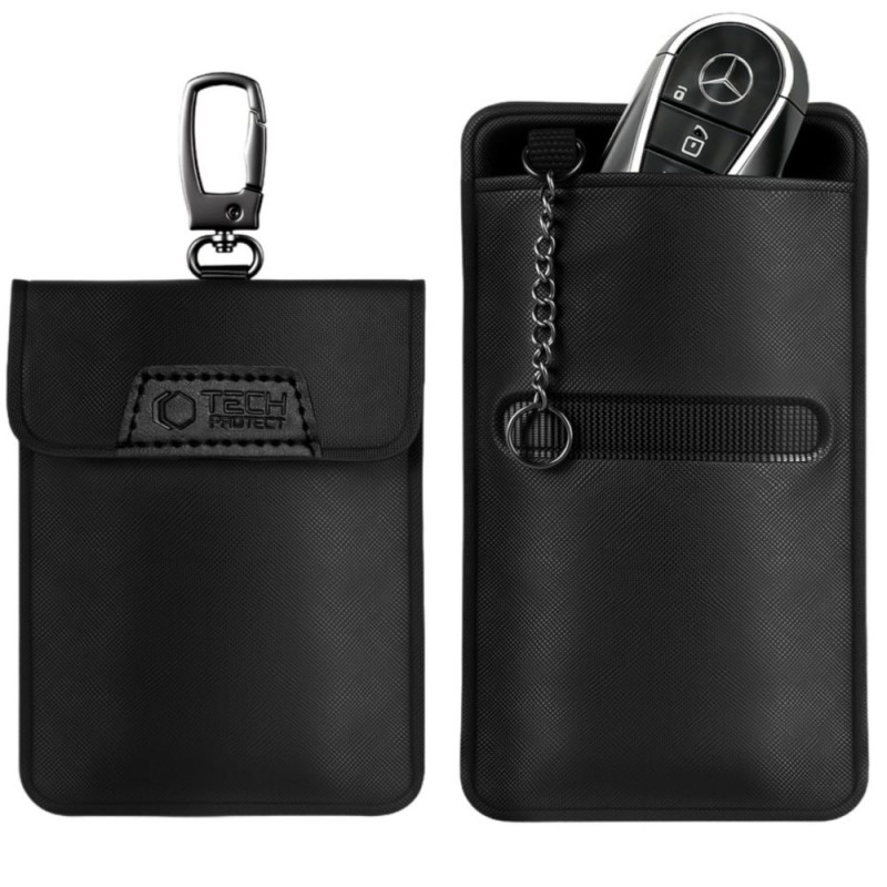 Tech-Protect KLR400 Faraday pouch калъф за ключове и карти без ключ (Keyless) RFID блокер, черен/черен - 5906302330973