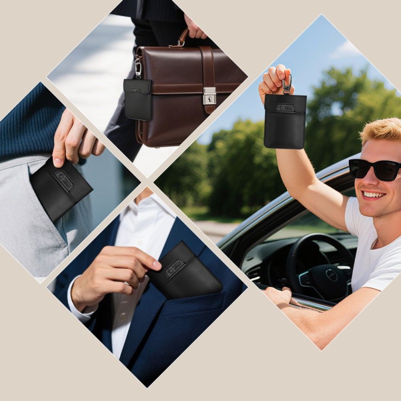 Tech-Protect KLR400 Faraday pouch калъф за ключове и карти без ключ (Keyless) RFID блокер, черен/черен - 5906302330973