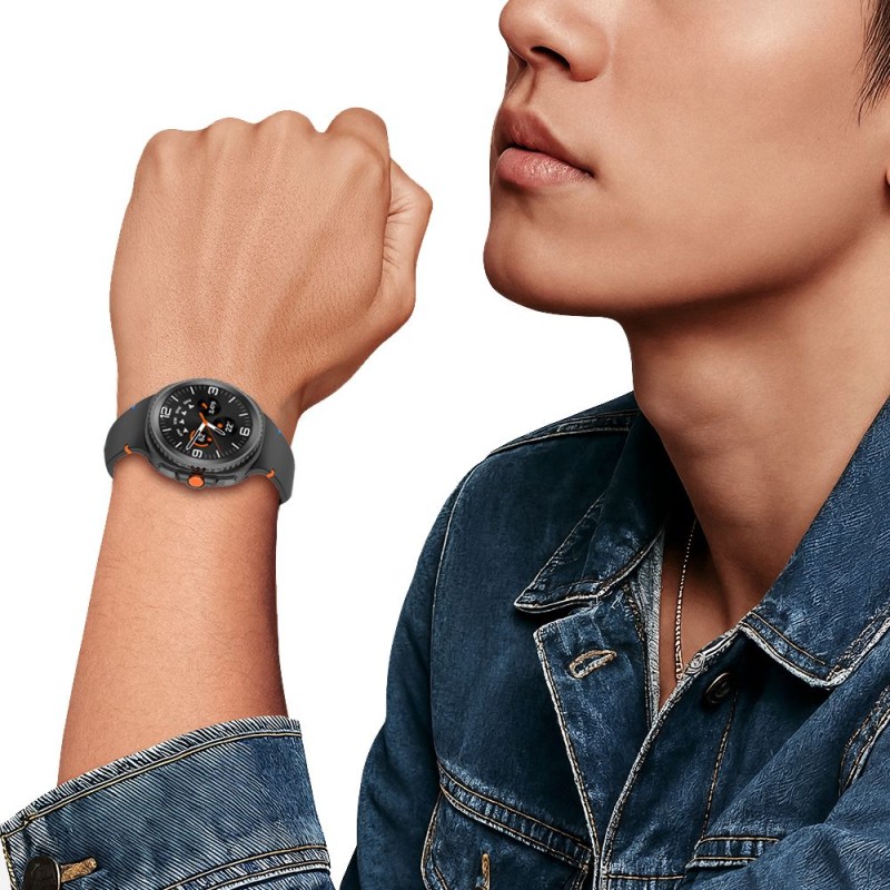 TECH-PROTECT Силиконова каишка за Samsung Galaxy Watch 8 / 9 / Classic (40 / 44 / 46 мм) черна - TECH-PROTECT Силиконова каишка за Samsung Galaxy Watch 8 / 9 / Classic (40 / 44 / 46 мм) черна - 5906302331109