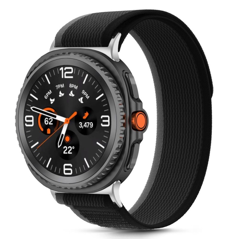TECH-PROTECT NYLON STRIPE каишка за Samsung Galaxy Watch 8 / 9 / Classic (40 / 44 / 46 мм) черно/оранжево - TECH-PROTECT NYLON STRIPE каишка за Samsung Galaxy Watch 8 / 9 / Classic (40 / 44 / 46 мм) черно/оранжево - 5906302331239