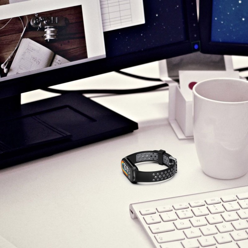 TECH-PROTECT ICONBAND AIR за Xiaomi Smart Band 8/9/10 NFC – черно/червен - 5906302331369
