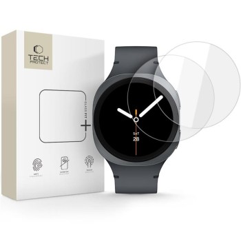 Tech-Protect Glass Fit+ 2 бр. закалено стъкло за Samsung Galaxy Watch 8 / 9 (44 mm) – прозрачно