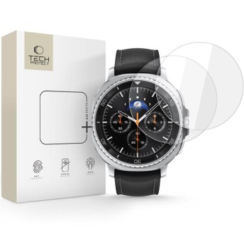 Tech-Protect Glass Fit+ закалено стъкло за Samsung Galaxy Watch 8 Classic (46 mm) – 2 броя, прозрачно