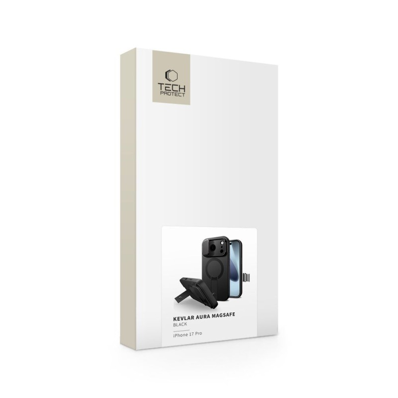 TECH-PROTECT KEVLAR AURA Magsafe кейс за iPhone 17 Pro Black (SKU: 5906302331673) - TECH-PROTECT KEVLAR AURA Magsafe кейс за iPhone 17 Pro Black (SKU: 5906302331673) - 5906302331673