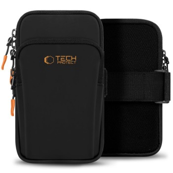 TECH-PROTECT M7 Универсална спортна лента за ръка (черно/оранжево)