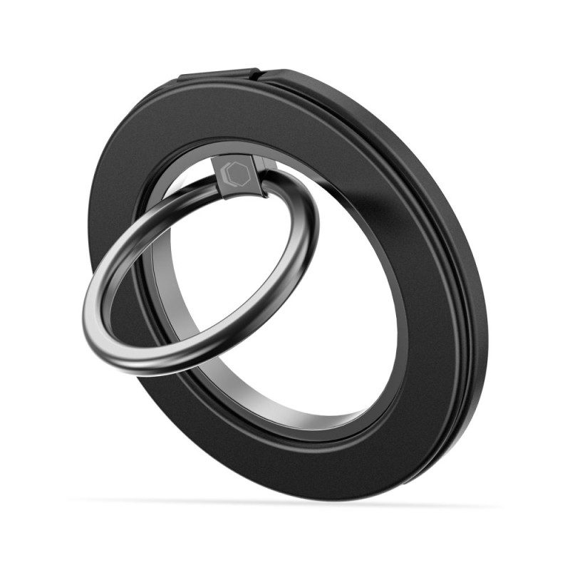 Tech-Protect MMR600 Magnetic MagSafe Phone Ring Satin Black - Tech-Protect MMR600 Magnetic MagSafe Phone Ring Satin Black - 5906302331789