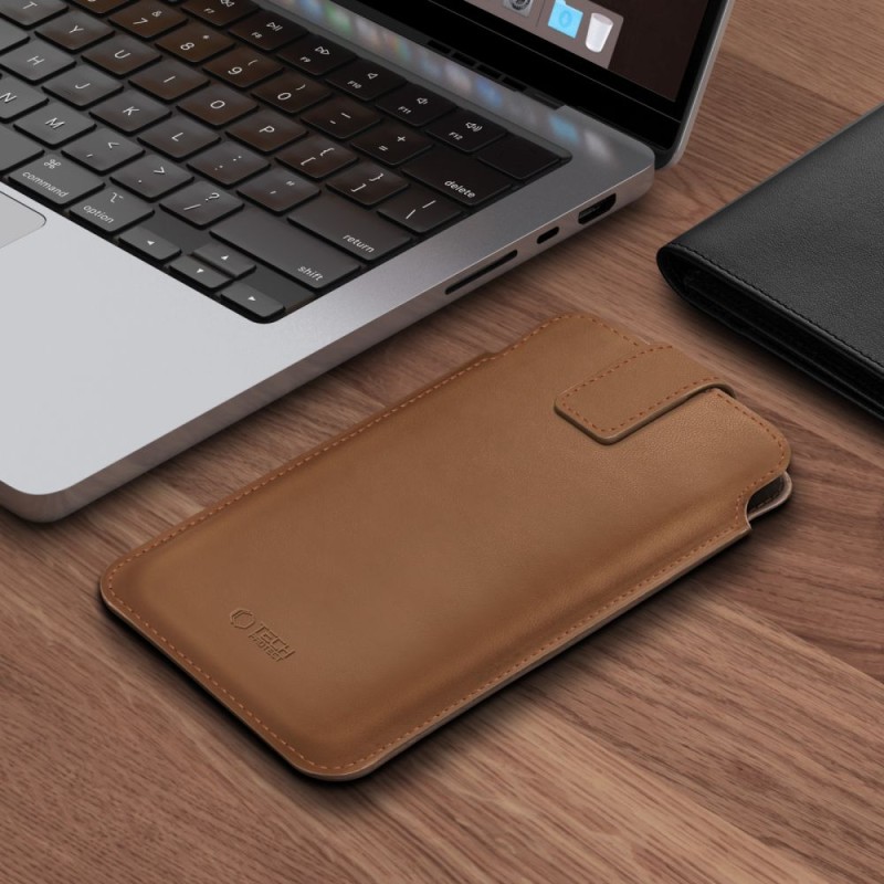 Tech-Protect SM65 Универсален калъф за телефон 6.0–6.9 инча, кафяв - Tech-Protect SM65 Универсален калъф за телефон 6.0–6.9 инча, кафяв - 5906302332007