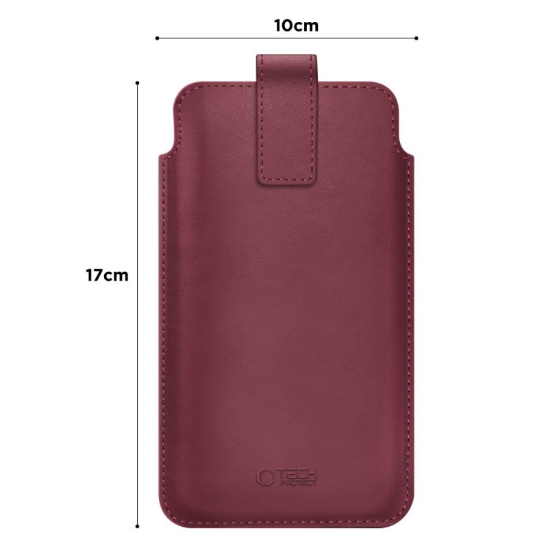 Tech-Protect SM65 Универсален калъф за телефон 6.0–6.9 инча „Mulberry“ (екокожа) - Tech-Protect SM65 Универсален калъф за телефон 6.0–6.9 инча „Mulberry“ (екокожа) - 5906302332014