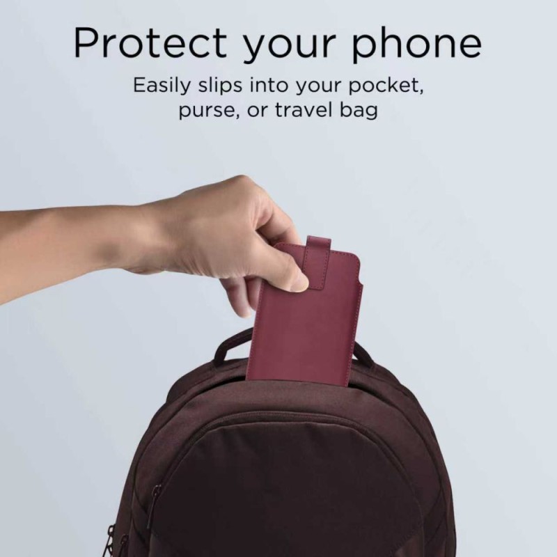 Tech-Protect SM65 Универсален калъф за телефон 6.0–6.9 инча „Mulberry“ (екокожа) - Tech-Protect SM65 Универсален калъф за телефон 6.0–6.9 инча „Mulberry“ (екокожа) - 5906302332014