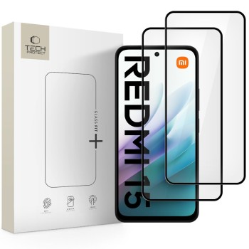 Tech-Protect Glass Fit+ закалено стъкло 2 броя за Xiaomi Redmi 15 4G / 5G Black