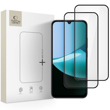 Tech-Protect Glass Fit+ втвърдено стъкло 2 броя за Xiaomi Redmi 15C 4G / POCO C85 4G (BLACK)