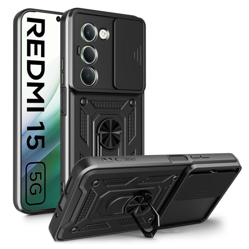 TECH-PROTECT CAMSHIELD PRO за Xiaomi Redmi 15 4G / 5G, черен - TECH-PROTECT CAMSHIELD PRO за Xiaomi Redmi 15 4G / 5G, черен - 5906302332229