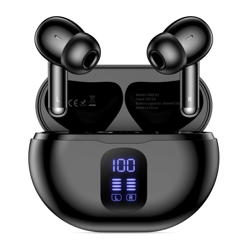 Tech-Protect UltraBoost TWS Earphone Pro G2 Черни безжични слушалки - Tech-Protect UltraBoost TWS Earphone Pro G2 Черни безжични слушалки - 5906302332281