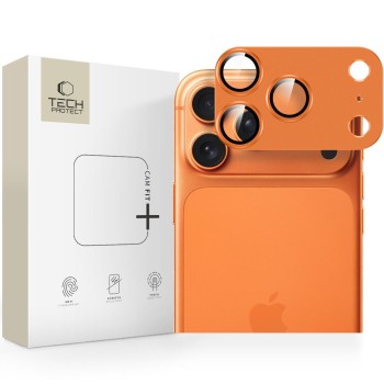 Tech-Protect Camfull Fit+ защита за камера за iPhone 17 Pro Cosmic Orange