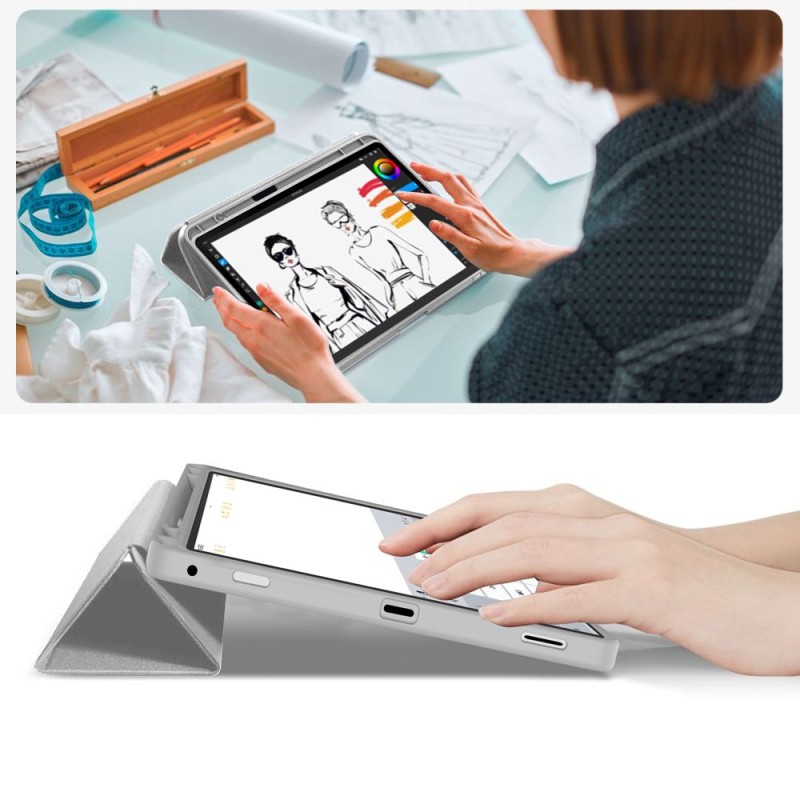 Tech-Protect SmartCase Pen за Galaxy Tab S9 11.0 / S9 FE / S10 FE / S10 Lite 10.9 (сив) - 5906302332731
