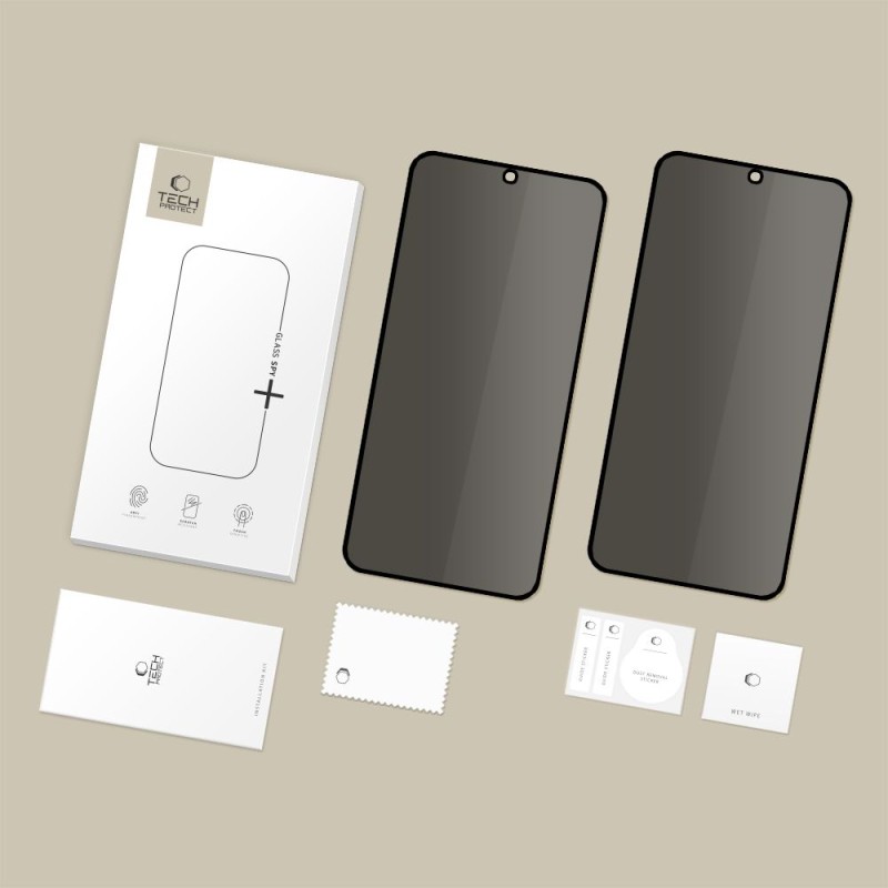Tech-Protect Glass Spy+ 2-Pack (приватизиращо стъкло) за Samsung Galaxy S25 FE - 5906302332786