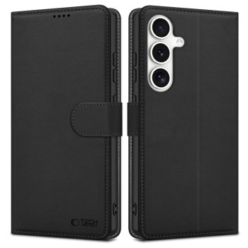 Текстилен калъф Tech-Protect Wallet за Galaxy S25 FE Black