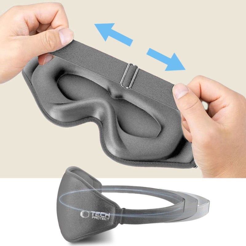 TECH-PROTECT EYESHADE Сива маска за сън - TECH-PROTECT EYESHADE Сива маска за сън - 5906302332908