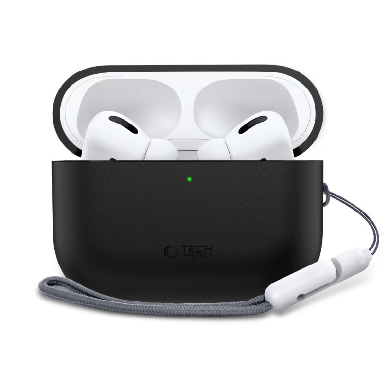 TECH-PROTECT СИЛИКОНОВ КАЛЪФ ЗА APPLE AIRPODS PRO 3 BLACK - TECH-PROTECT СИЛИКОНОВ КАЛЪФ ЗА APPLE AIRPODS PRO 3 BLACK - 5906302333028