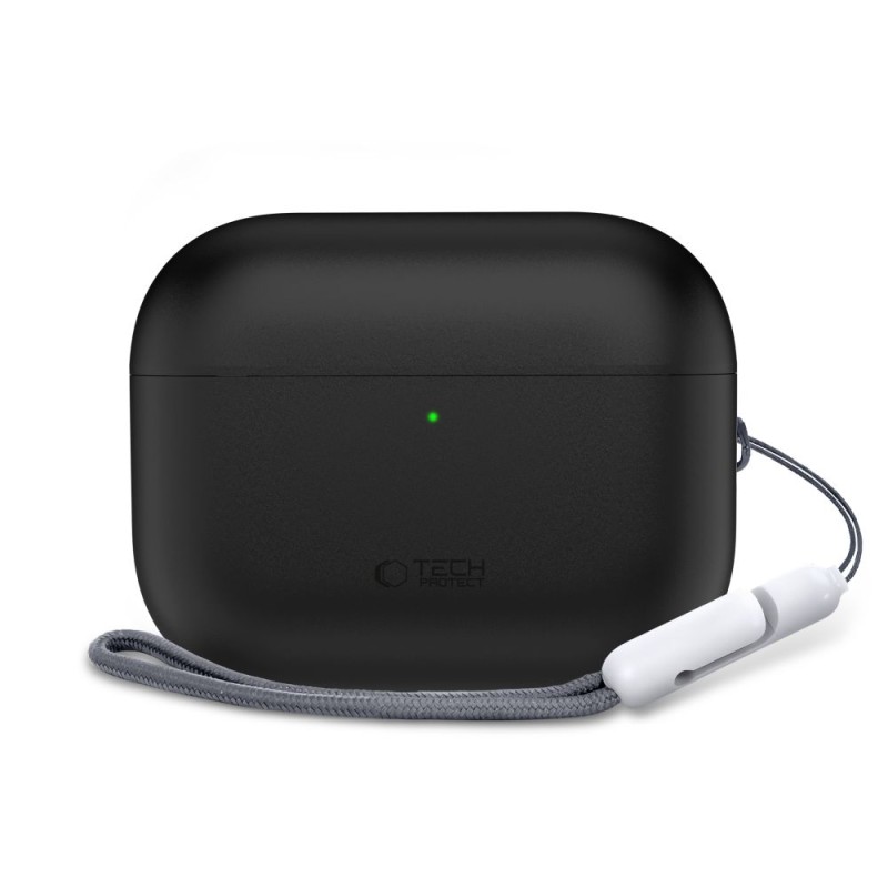 TECH-PROTECT СИЛИКОНОВ КАЛЪФ ЗА APPLE AIRPODS PRO 3 BLACK - TECH-PROTECT СИЛИКОНОВ КАЛЪФ ЗА APPLE AIRPODS PRO 3 BLACK - 5906302333028