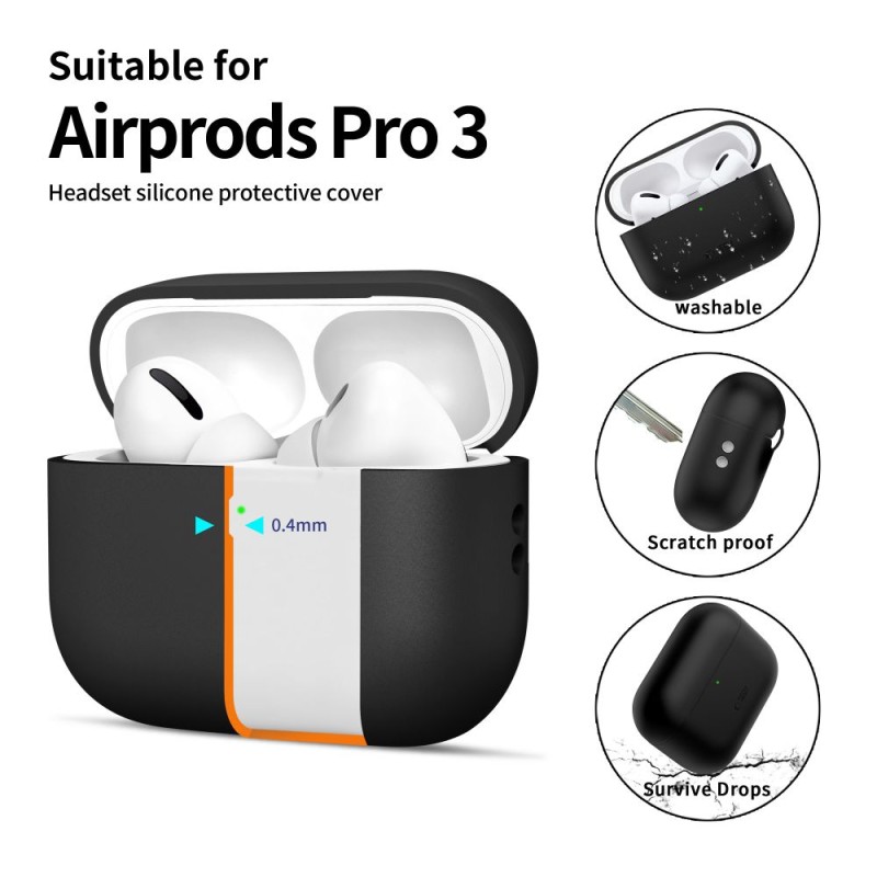 TECH-PROTECT СИЛИКОНОВ КАЛЪФ ЗА APPLE AIRPODS PRO 3 BLACK - TECH-PROTECT СИЛИКОНОВ КАЛЪФ ЗА APPLE AIRPODS PRO 3 BLACK - 5906302333028