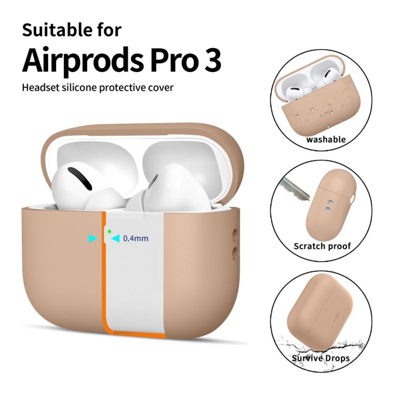 Tech-Protect Силиконов калъф за Apple AirPods Pro 3 Caffè Latte - Tech-Protect Силиконов калъф за Apple AirPods Pro 3 Caffè Latte - 5906302333035