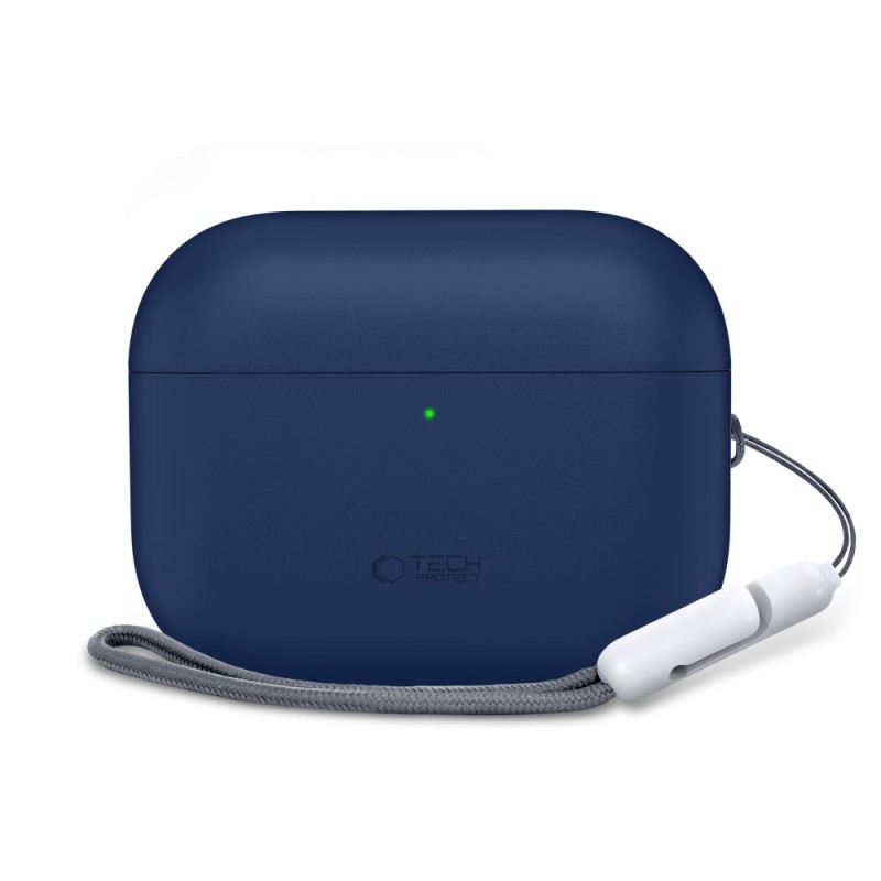 TECH-PROTECT Силиконов калъф за Apple AirPods Pro 3 Navy Blue - TECH-PROTECT Силиконов калъф за Apple AirPods Pro 3 Navy Blue - 5906302333066