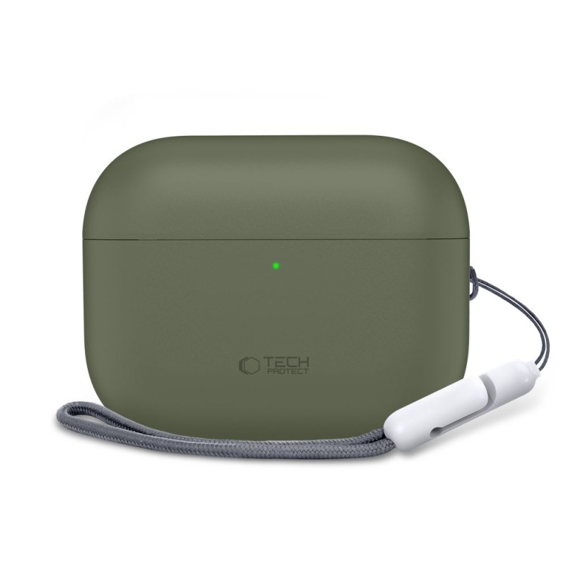 TECH-PROTECT Силиконов калъф за Apple AirPods Pro 3 (Olive Green) - TECH-PROTECT Силиконов калъф за Apple AirPods Pro 3 (Olive Green) - 5906302333073