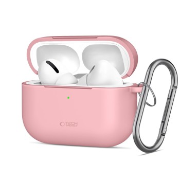 TECH-PROTECT силиконов калъф с карабинер Apple AirPods Pro 3 Dusty Pink