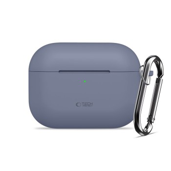 Tech-Protect Silicone Hook калъф с карабинер за Apple AirPods Pro 3 Baby Blue