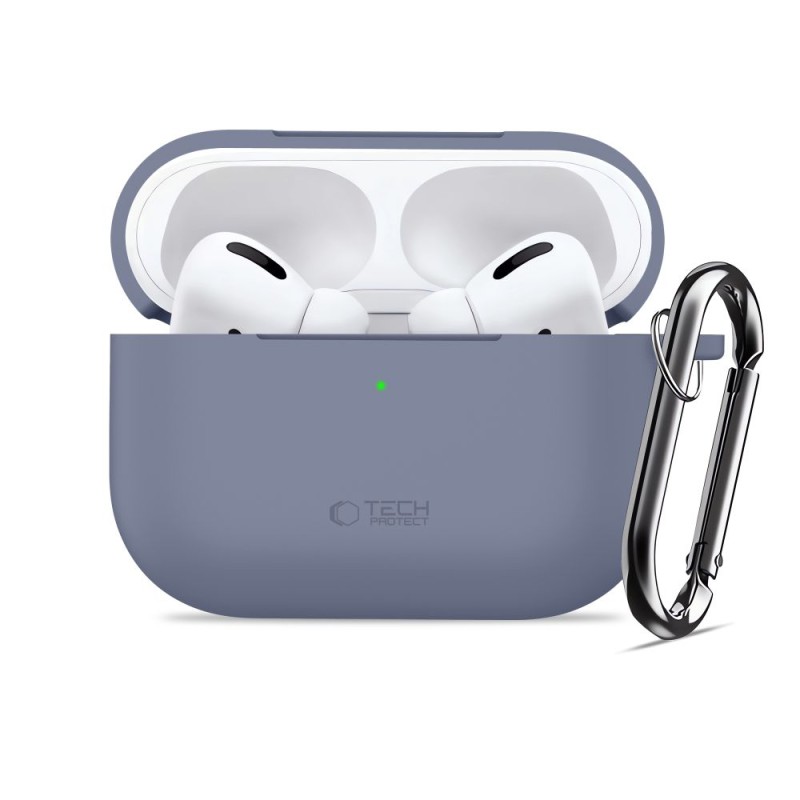 Tech-Protect Silicone Hook калъф с карабинер за Apple AirPods Pro 3 Baby Blue - 5906302333134