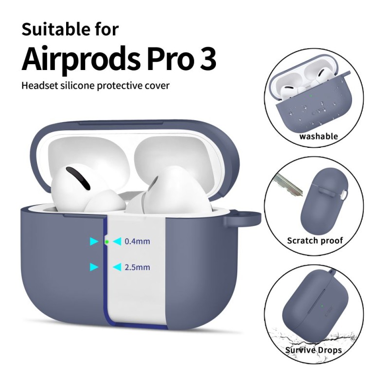Tech-Protect Silicone Hook калъф с карабинер за Apple AirPods Pro 3 Baby Blue - 5906302333134