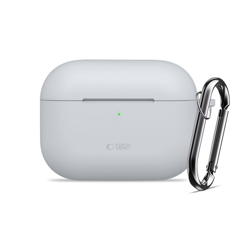 TECH-PROTECT силиконов калъф с кука за Apple AirPods Pro 3 Crayon Grey - TECH-PROTECT силиконов калъф с кука за Apple AirPods Pro 3 Crayon Grey - 5906302333141