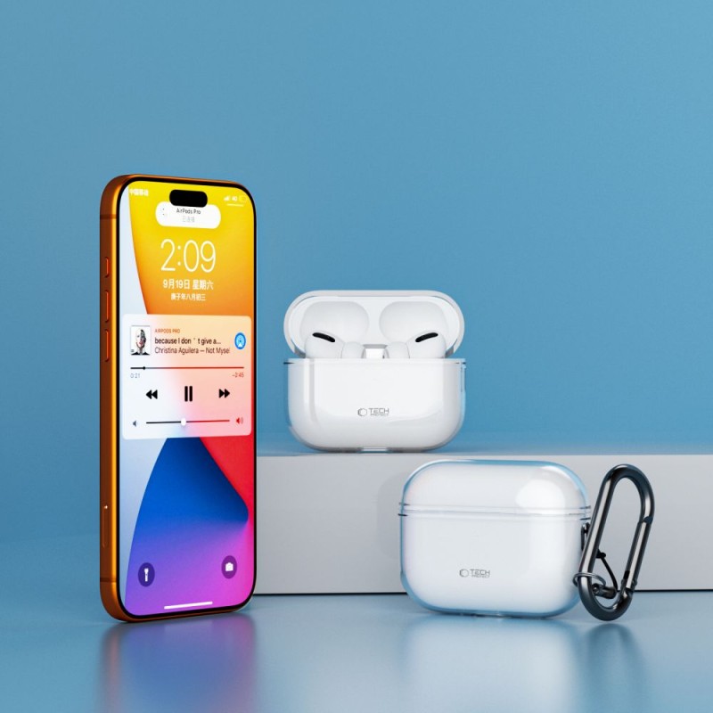 TECH-PROTECT FLEXAIR калъф за APPLE AIRPODS PRO 3 CLEAR - 5906302333165