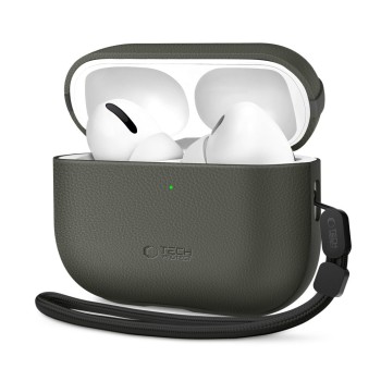 Tech-Protect NaturalFit за Apple AirPods Pro 3, маслинено зелено
